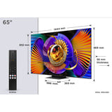 TCL 65MSQLED85L SQD-Mini LED 4K Ultra HD Smart TV 65" Ultra HD QLED Zwart, 4x HDMI, USB-A, LAN, WiFi 5, BlueTooth