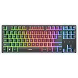 Trust GXT 832 Thado Draadloze set, desktopset Zwart, US lay-out, 80% (TKL), RGB, 800 - 6.400 dpi