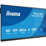 iiyama ProLite TE6512MIS-B4AG 65" 4K Ultra HD Public Display Zwart (mat), 2x HDMI | 1x DisplayPort | VGA | LAN | WiFi | 24/7 | Touch