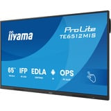iiyama ProLite TE6512MIS-B4AG 65" 4K Ultra HD Public Display Zwart (mat), 2x HDMI | 1x DisplayPort | VGA | LAN | WiFi | 24/7 | Touch
