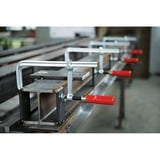 BESSEY Geheel stalen lijmtang classiX GS20 met houten handgreep lijmklem Zilver/rood