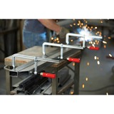 BESSEY Geheel stalen lijmtang classiX GS30 met houten handgreep lijmklem Zilver/rood