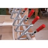 BESSEY Geheel stalen lijmtang classiX GS30 met houten handgreep lijmklem Zilver/rood