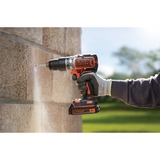 BLACK+DECKER Accu Klopboormachine BL188K1B2 boorhamer Zwart/oranje, Koffer, oplader en 2 accu's inbegrepen
