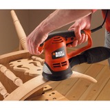 BLACK+DECKER Excenterschuurmachine KA191EK excentrische schuurmachine Oranje/zwart, Incl. Transportkoffer
