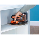 BLACK+DECKER Mouse Detail accu deltaschuurmachine BDCDS18 Zwart/oranje, Accu en oplader inbegrepen