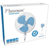 Bestron ASV45W Statiefventilator Wit/blauw, Ø 45cm | in hoogte verstelbare telescoopstang tot 122 cm