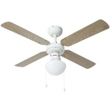Bestron DHB42W Plafondventilator met verlichting Wit/ahorn, Ø 102 cm | met zomer-/winterfunctie