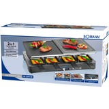 Bomann RG 2279 CB 2-in-1 Raclette-Grill gourmetstel antraciet