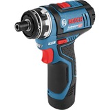 Bosch Accuschroefboormachine GSR 12V-15 FC Professional Blauw/zwart, L-BOXX, opzetstukken, oplader en 2 accu's inbegrepen 