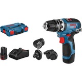 Bosch Accuschroefboormachine GSR 12V-35 FC Professional schroeftol blauw/zwart, L-BOXX, 2 Li-ion accu's (3,0 Ah) inbegrepen, FlexiClick