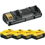 DEWALT 18V XR 8-Delige voordeelset DCK853P4-QW gereedschapsset Geel/zwart, 8x Accu gereedschap, 4× 5.0Ah accu’s en lader, Trolley