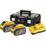 DEWALT DCB118Y2T-QW Accu Starterset Zwart/geel, Incl. 1x T STAK™-Box II, 2x DCB548 XR Flexvolt 54 Volt / 216 Wh Li-Ion Accu