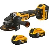 DEWALT DCG405P3-QW Accu haakse slijper, 18 Volt Zwart/geel, Incl. T STAK-Box II, 3x Li-Ion Accu 5,0Ah