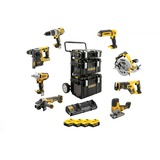 DEWALT DCK856P4-QW Accu Combopack, 18Volt klopboorschroevendraaier Geel/zwart, Incl. 8 Accu Machines, 4x Li-Ionen XR Accu (5,0Ah), Trolley DS Carrier