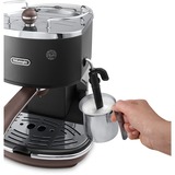 DeLonghi Icona Vintage ECOV 311.BK espressomachine Zwart/hoogglans zilver