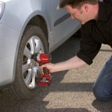 EINHELL Slagmoersleutel TE-CW 18 Li BL-solo Rood/zwart, Accu en oplader niet inbegrepen