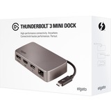 Elgato Thunderbolt 3 Mini Dock dockingstation Grijs, USB 3.0, DisplayPort, Thunderbolt, RJ-45