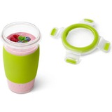 Emsa CLIP & GO Smoothie Mug beker Groen/transparant, 450 ml