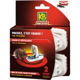 KB Home Defense Muizenval Press ’N Set, 2 stuks dierenval Wit