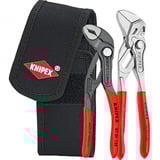 KNIPEX Mini-tangenset in gereedschapsriemtas 002072V Rood/zwart, 2-delig