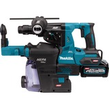 Makita 40 V Max Combihamer XGT HR004GM202 boorhamer Blauw/zwart, Mbox, oplader en 2 accu's (4,0 Ah) inbegrepen, met stofafzuiging