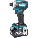 Makita 40 V Max Slagschroevendraaier TD001GD201 slagmoersleutel Blauw/zwart, Koffer, oplader en 2 accu's inbegrepen