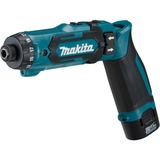 Makita DF012DSE penschroevendraaier 7,2V schroeftol blauw/zwart, Koffer, oplader en 2 Li-ion accu's (1,5 Ah) inbegrepen