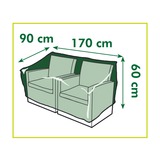 Nature Tuinmeubelafdekhoes voor 2-zits loungebank afdekking Grijs, 6031600