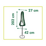 Nature Tuinmeubelafdekhoes voor staande parasol (klein) afdekking Grijs, 6030616