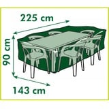 Nature Tuinmeubelafdekhoes voor stoelen en tafels afdekking Grijs, 6030602