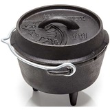 Petromax Dutch Oven ft1 (0,93 liter) met pootjes kookpan Zwart, Inhoud pan: 0,93 liter | inhoud deksel: 0,25 liter