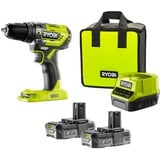 Ryobi R18PD5-220S klopboorschroevendraaier Groen/zwart, Accu inbegrepen