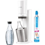 SodaStream Crystal 2.0 bruiswatertoestel Wit, inclusief 1 glazen karaf + 1 CO₂-cilinder