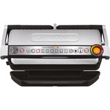 Tefal OptiGrill+ XL GC724D contactgrill Geborsteld rvs/zwart