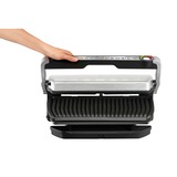 Tefal OptiGrill+ XL GC724D contactgrill Geborsteld rvs/zwart