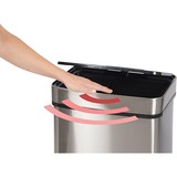Trebs Comfortliving Sensor afvalcontainer 99347 vuilnisemmer Roestvrij staal/zwart, 65 liter