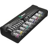 Wera 8100 SB 8 Zyklop Metal-ratelset, 29‑delig gereedschapsset Zwart/zilver, Omschakelpal, 3/8"-aandrijving, metrisch