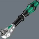 Wera 8100 SC 2 Zyklop Speed-ratelset, 1/2", 37‑delig gereedschapsset Zwart/groen, Snelheidsratel met draaibare kop