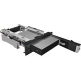 ICY BOX IB-166SSK-B Inbouwframe voor 1x 3,5" SATA/SAS HDD wisselframe Zwart, 5.25" bay