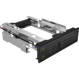 ICY BOX IB-166SSK-B Inbouwframe voor 1x 3,5" SATA/SAS HDD wisselframe Zwart, 5.25" bay