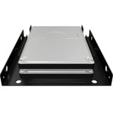 ICY BOX IB-AC643 3,5" Inbouwframe Zwart, Geschikt voor 2x 2.5" HDD/SSD