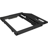 ICY BOX IB-AC649 inbouwframe Zwart, Adapter voor 2,5" HDD/SSD in laptop DVD bay