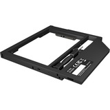 ICY BOX IB-AC649 inbouwframe Zwart, Adapter voor 2,5" HDD/SSD in laptop DVD bay