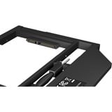 ICY BOX IB-AC649 inbouwframe Zwart, Adapter voor 2,5" HDD/SSD in laptop DVD bay