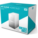 WD My Cloud Home Duo, 4 TB nas Wit, LAN, 2x USB 3.0