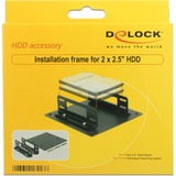 DeLOCK Inbouwframe 2x2,5" Zwart, 18213