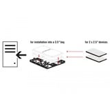 DeLOCK Inbouwframe 2x 2.5" naar 3.5" Zwart