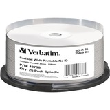 Verbatim BD-R 25 GB blu-ray media 6x, 25 stuks, Bedrukbaar, Retail