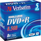 Verbatim DVD+R DL 8,5 GB blanco dvd's 8x, 5 stuks